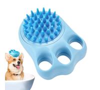Pet Bath Brush - Shampoo Dispensing Massage Scrubber, Soft Silicone Bristle Cat Washing Brush for Kitten Bathing Grooming, Pet Cleaning Comb for Home Shower Relaxing Care