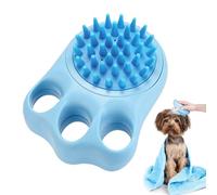 Pet Bath Brush - Shampoo Dispensing Massage Scrubber, Soft Silicone Bristle Cat Washing Brush | Kitten Bathing Grooming | Gentle Pet Hair Cleaner for Dogs and Cats, Bath Massage Tool for Relaxation