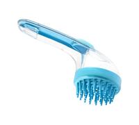 Pet Bath Brush with Shampoo Dispenser, Silicone Bristle Grooming Tool for Dogs and Cats, Massaging Cleaner Comb for Puppy, Kitten, Small Animals, Shower Accessory, 1 Piece