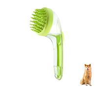 Pet Bath Brush with Soap Dispenser, 2-in-1 Dog Bath Brush Scrubber for Short & Long Haired Dogs & Cats, Dog Shampoo Brushs for Bathing & Grooming Massage (Coarse hair green)