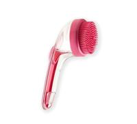 Pet Bath Brush with Soap Dispenser, 2025 New 2-in-1 Dog Bath Brush for Long & Short Haired Dogs and Cats (Red A)
