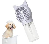 Pet Bath Brush | With Soap Dispenser Bottle Silicone Massage Scrubber |