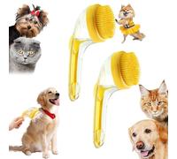 Pet Bath Brush with Soap Dispenser, French Bulldog Bathing Brush, Easy Grip & Quick Lathering Tool for Bath Time (Green, 1pcs)