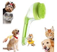 Pet Bath Brush with Soap Dispenser, French Bulldog Bathing Brush, Easy Grip & Quick Lathering Tool for Bath Time (Green, 2pcs)