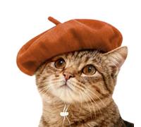 Pet Beanie - Wool, 4.72in Beanie Beret Adjustable Fit | Lightweight Stylish Costume Accessory, Dog Beret For Cosplay, Photo Props, Masquerade Parties, Theater Performances, Festivals, Family Gathering