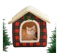 Pet Bed Cave, Cat Bed Hideaway Cave Enclosed Covered House, Arm Cat Dome Bed, Comfortable Covered Cat Bed, Removable Washable Cushioned Pillow, Easy To Use, Portable for Pet Bed Cave