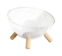 Pet Beds, Kitten Sleeping Nest, 10.24x10.63 Inches Clear Dome Activity Center with Wooden Base, Pets Play Area, Cozy Pet Bed for Rest, Lounging, Playing and Resting