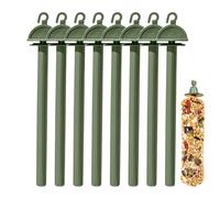 Pet Bird Cage Stand, 8-Pack Perch Set, Training Exercise, Paw Grinding Chew Sticks, 6.18x1.18x1.18 Inches Parrot Activity Branches for Parakeets, Cockatiels and Lovebirds