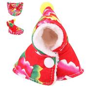 Pet Bird Cloak, Bird Hooded Cape, Bird Costume Cloak, Floral Print Bird Cape, Plush Hooded Cape For Birds, Parakeet Bird Cape, Budgerigar, Love Birds, Cockatiel, Fun Bird Outfit For Pet Birds