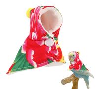 Pet Bird Cloak, Bird Hooded Cape, Bird Costume Cloak, Floral Print Bird Cape, Plush Hooded Cape For Birds, Parakeet Bird Cape, Budgerigar, Love Birds, Cockatiel, Fun Bird Outfit For Pet Birds