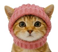 Pet Birthday Hat - Soft Knitted Beanie with Ear Holes, Cute Winter Pet Costume For Small Dogs & Cats | Puppy & Kitten Hat For Birthday Parties, Halloween, New Year, Cosplay