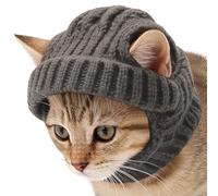 Pet Birthday Hat - Soft Knitted Beanie with Ear Holes, Cute Winter Pet Costume For Small Dogs & Cats | Puppy & Kitten Hat For Birthday Parties, Halloween, New Year, Cosplay