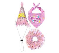 Pet Birthday Outfit Supplies, Polyester Mesh Fabric, Comfortable Tutu Skirt Set, Bandana Accessories, Parties, Occasions, Styling, Dressing Up