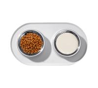 Pet Bowl, Feeding Dishes with Mats, 16.34x9.13 Inches Non-Slip Waterproof Silicone Dish Stable, Food Bowls For Eating Snack Time, Spill-Resistant Portable Pet Feeder, Dogs Cats