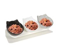 Pet Bowl for Cats - 15Degree Tilt Meal Holder | Cat Food Bowl Feeding Set for Water, Snacks, Small, Medium, Large Breeds, Kitten Indoor, Outdoor, Living Room, Balcony, Comfortable Eating