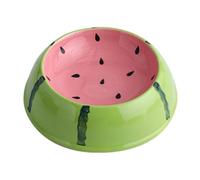 Pet Bowl - Fruit Pattern Ceramic Feeding Dish Non Slip Tip Over Resistant Cat Water and Food Bowl | Decorative Pet Feeder For Travel Apartment Home Kitchen Bedroom Dining Area Animal Supplies