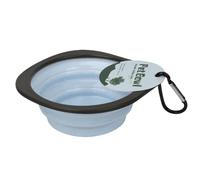 Pet Bowl, Water Bowl, Easy Cleaning Quick Setup Travel Friendly Leak Proof Non Slip, Pet Feeder for Camping Hiking Walking Pets, 6.18x5.51x1.97inches, Blue, Pink