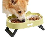 Pet Bowl with High Stem Slanted Opening, Neck Support, Non-Slip, Spill-
