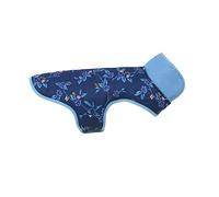 Pet Brands Cath Kidston - Impermeable Reversible para Perro, Chaqueta Acolchada Resistente al Agua para Perros, Abrigo para Perro con Estampado de Flora y Fauna, Talla S, Color Azul