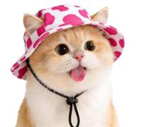 Pet Bucket Cap - Breathable Headwear for Style | 13.7-Inch, Soft Polyester with Lightweight Feel, Trendy Hat for Pets, Protective Accessory Walking, Stylish Sun-Hat Beach, Gear Camping