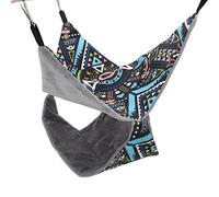 Pet Cage Hammock Double Layer Soft Comfortable Hanging Bed Resting Place for Small Pets Hamster Rabbit Ferret Canvas Flannel 35x35x35cm