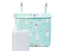 Pet Cage Ice Pack - Keep Small Animals Cool Indoors Or While Traveling | Hangable Insulated Reusable Cooling Accessory For Hamsters Bunnies Rodents Guinea Pigs, Polyester 26.5x24x5cm Includes Ice Pl