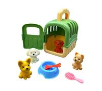 Pet Cage Play Set - Stimulates Imaginative Play | 8 Piece Toy Dog House +