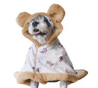 Pet Cape Blanket, Cats Wear Hats and Blankets, Cute Animal Cape, Cozy Cold Weather Coat Wrap, Soft and Warm Design, (Brown), Perfect for Pet Comfort in Winter