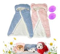 Pet Cape Blanket, Dog Cape Blanket, Cape Blanket For Small Dogs, Dog Wraps with Hood, Pet Clothing Warm Sleeping Blanket, Warm Winter Blanket Cape For Dogs and Cats (2PCS, Medium)