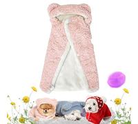 Pet Cape Blanket, Dog Cape Blanket, Cape Blanket For Small Dogs, Dog Wraps with Hood, Pet Clothing Warm Sleeping Blanket, Warm Winter Blanket Cape For Dogs and Cats (Pink, Large)