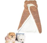 Pet Cape Blanket, Warm Winter Blanket Cape for Dogs and Cats, Fleece Lining Extra Warm Dog Hoodie, Pet Winter Coat with Hat, Pets Coats for Small Medium Large Dogs-Brown||L