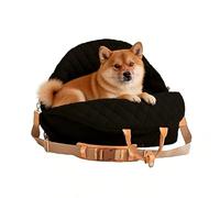 Pet Car Carrier - Dog Seat 45x43x34cm, Waterproof Travel Cradle, Soft Puppy Pouch | Vehicle Safety Booster Truck SUV Auto Camping Road Trip Comfort Bed Portable Kennel Handle Strap Companion Ride