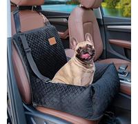 Pet Car Carrier for Small Medium Large Dogs/Cats,Puppy Travel Lookout Booster Seat with Non-Slip Bottom & Washable Cover (Solid Black)
