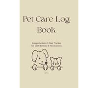 Pet Care Log Book: Comprehensive 2-Year Tracker for Daily Routine & Health: Vaccination Records, Medical History, Expense Log, and Photo Memories for All Pets