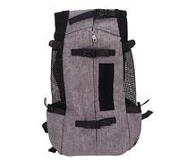 Pet Carrier Backpack for Cats and Small Dogs, Portable Travel Backpack with Breathable Mesh, Nylon Pet Carrier with Reflective Strips, Safety Buckle and Emergency Whistle for Outdo (Gris)