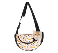 Pet Carrier Backpack, Lightweight Breathable Sling, Adjustable Mesh Travel Bag Portable for Hiking, Walking, Travel and Stress- and Enjoyable, 47x29x14cm Beige Yellow