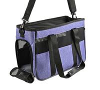 Pet Carrier Bag Large - Shoulder Dog Hand Carry | Portable Dog Travel Bag | Removable Mat Transpirable Mesh | Plegable Transport Carier for Dogs Cats with Sh0ulder Strap Pet Bowl Grey