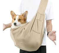 Pet Carrier Bag, Reversible Dog Sling, Puppy Chest Pouch, Cat Carry Shoulder Tote, Secure Storage Pocket Feature for Small Dogs, gatos, Travel, Shopping, Walking, Outdoor, 13.78x11.81x1.57 pulgadas