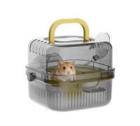 Pet Carrier Cage - Portable Breathable Double Layer Habitat Running Wheel, Travel Pet Case, Durable Ventilated Design | Hamster Gerbil Guinea Pig Bunny Chinchilla Outdoor Camping Hiking Travel