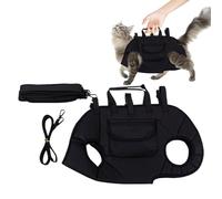 Pet Carrier, Dog Puppy Sling Bag, Breathable Waterproof Cat Pouch with Shoulder Strap for Camping, Brown, Black, Sturdy, Walking, Hiking, Outdoor Travel, Small Animal Transport