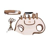 Pet Carrier, Dog Sling Bag, 600D Waterproof Oxford with Shoulder Strap, Cat Carrying Pouch for Walking, Camping, Hiking, Outdoor Travel, Hands- Pet Tote, Brown or Black