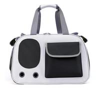 Pet Carrier Large Capacity Portable Single Shoulder Dog Cat Bag with Ventilation Window for Outdoor Travel Vet Visits Oxford Cloth (Negra)