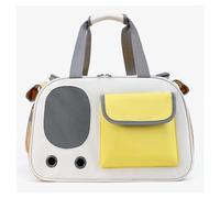 Pet Carrier Large Capacity Portable Single Shoulder Dog Cat Bag with Ventilation Window for Outdoor Travel Vet Visits Oxford Cloth (Amarilla)