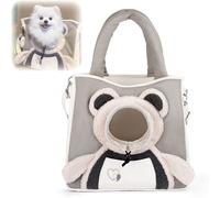 Pet Carrier Shoulder Bag for Small Dogs & Cats, Breathable Mesh Panels for Comfort, Durable & Lightweight Design, Adjustable Straps for Easy Carrying, Perfect for Travel & Everyday Use (Grey)