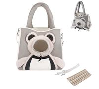 Pet Carrier Shoulder Bag with Head-out Design,Portable Oxford Cloth Pets Carrying Handbag for Small Dogs Cats Outdoor (Gris)