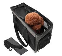 Pet Carrying Bag, Small Sling Carrier, Multi-Pocket Breathable Design with Flexible Travel Support, Pet Transport Bags for Holiday, Road Trip, Picnic, Camping, Gray Purple and Orange Colored