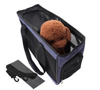 Pet Carrying Bag, Small Sling Carrier, Multi-Pocket Breathable Design with Flexible Travel Support, Pet Transport Bags for Holiday, Road Trip, Picnic, Camping, Gray Purple and Orange Colored