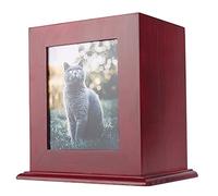 Pet Caskets - Pet Urn is Used to Store The Burnt Ashes of Your Pet to Keep The Most Sincere Memories Can Be Placed Anywhere in Your Home(Wooden) 11.58.613.5cm (C3)
