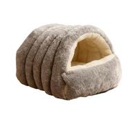 Pet Cat Bed, Plegable Warm Pet House, Washable Indoor Small Dog and Cat Cave, Winter Bed for Kitten Puppy, Apartment Home Living Room Balcony, Cold Weather Sleeping Spot,