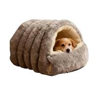 Pet Cat Bed, Plegable Warm Pet House, Washable Indoor Small Dog and Cat Cave, Winter Bed for Kitten Puppy, Apartment Home Living Room Balcony, Cold Weather Sleeping Spot,